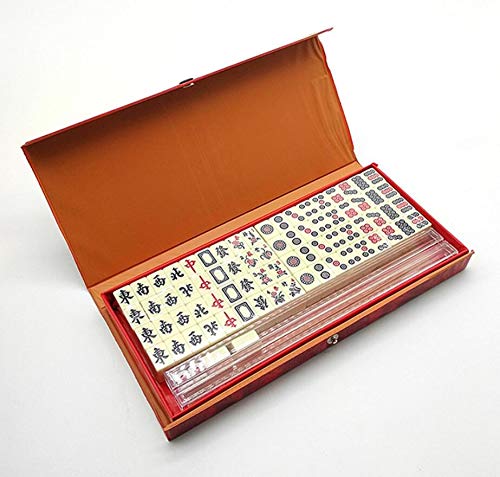 Mini Mahjong Set mit Box Tragbar Traditionelles Chinesisches Mah Jong Set für Familie Reise Familie Freunde Partyspiel Sammeln Spiel Lange Box von RYL