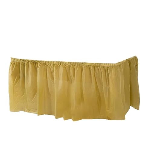 Kunststoff-Party-Tischrock for Happy Birthday, Party, Hochzeit, Festival-Dekoration(Golden Table Skirt) von RYRYR