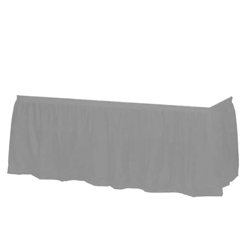 Kunststoff-Party-Tischrock for Happy Birthday, Party, Hochzeit, Festival-Dekoration(Grey Table Skirt) von RYRYR