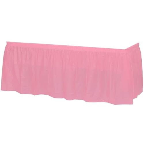 Kunststoff-Party-Tischrock for Happy Birthday, Party, Hochzeit, Festival-Dekoration(Pink Table Skirt) von RYRYR
