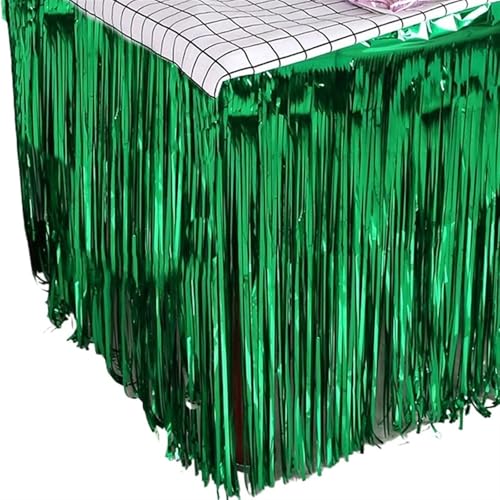 Party Tisch Rock Hochzeit Dekoration Geburtstag Decor 275 * 75cm Tischdecken(Green) von RYRYR