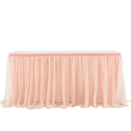 Party Tisch Röcke Tüll Hochzeit Tutu Geschirr Tuch Geschlecht Offenbaren Geburtstag Party Dekoration(Rose Gold,4FT 77x122cm) von RYRYR