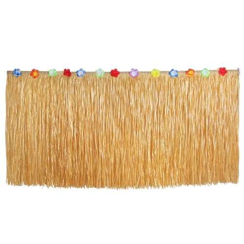 Party Tischröcke Gras Tischrock for Geburtstag Urlaub Hochzeit Dekoration(Straw Color) von RYRYR