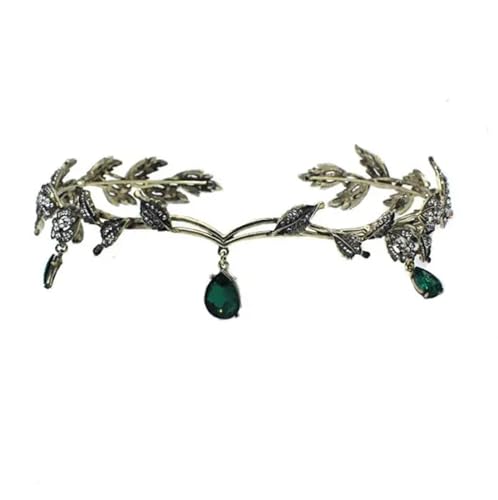 RYRYR Elfenprinzessin-Tiara, Kopfschmuck for Frauen, 1 Stück, Feen-Kopfschmuck, Stirnband, Kristallhaar, Elfenkern-Haarband, Krone, Waldland-Cosplay-Accessoire RYRYR Elfenprinzessin-Tiara, Kopfschmuck for Frauen, 1 Stück, Feen-Kopfschmuck, Stirnband, Kristallhaar, Elfenkern-Haarband, Krone, Waldland-Cosplay-Accessoire von RYRYR