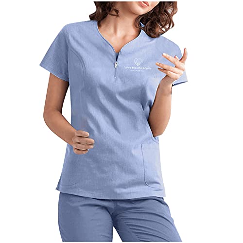 RYTEJFES Kasack Damen Kasak Medizinische Uniform B Well Berufsbekleidung Krankenschwester Ärztin Kostüm Op Hemd Kittel Smart Sommer Kasaks Altenpflege Kasacks Frauen Arztkostüm Arzt Kleidung RYTEJFES Kasack Damen Kasak Medizinische Uniform B Well Berufsbekleidung Krankenschwester Ärztin Kostüm Op Hemd Kittel Smart Sommer Kasaks Altenpflege Kasacks Frauen Arztkostüm Arzt Kleidung von RYTEJFES