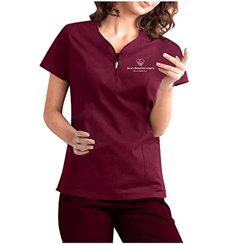 RYTEJFES Kasack Damen Kazaks Kostüm Arzt Krankenschwester Kittel Smart Uniform Set Kasak Frauen Kleidung Arztkittel Sommer Medizinische Schlupfkasack Altenpflege von RYTEJFES