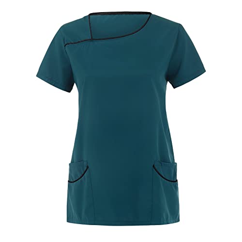 RYTEJFES Kasack Damen Op Hemd Kostüm Arzt Arztkostüm Pfleger Kasaks Altenpflege Set Krankenschwester Mit Motiv Schwesternkittel Kasacks Kleidung Smart Uniform Blau Kasak Zahnarzt RYTEJFES Kasack Damen Op Hemd Kostüm Arzt Arztkostüm Pfleger Kasaks Altenpflege Set Krankenschwester Mit Motiv Schwesternkittel Kasacks Kleidung Smart Uniform Blau Kasak Zahnarzt von RYTEJFES