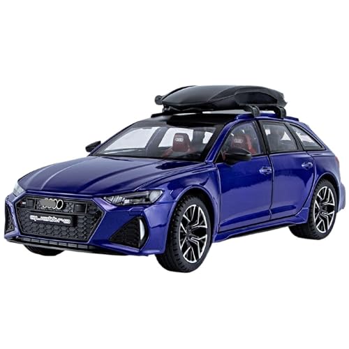 RYUEXING Für 1/24 RS6 Station Wagon Legierung Simulation Auto Modell Spielzeug Sammlung Ornamente (blau) von RYUEXING