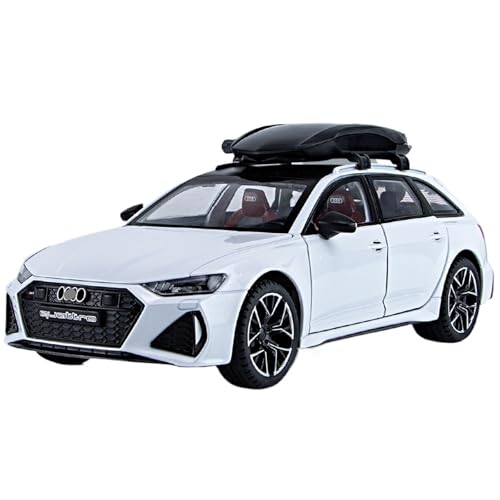 RYUEXING Für 1/24 RS6 Station Wagon Legierung Simulation Auto Modell Spielzeug Sammlung Ornamente (weiß) von RYUEXING