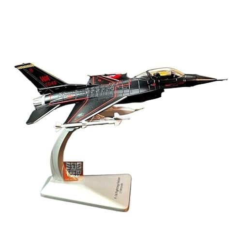 RYUEXING for 1/100 Alloy Aircraft F-16 Fighter Finished Aggressor Squadron Black Ghost Painted Metal Finished Collectible Ornament von RYUEXING