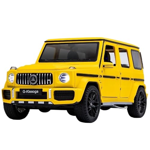 RYUEXING for 1/18 G63 Off-Road Simulation Legierung Auto Modell Mit Sound Und Licht Multi-Funktion Interaktive Kinder Spielzeug Sammlung Ornamente(Yellow) von RYUEXING