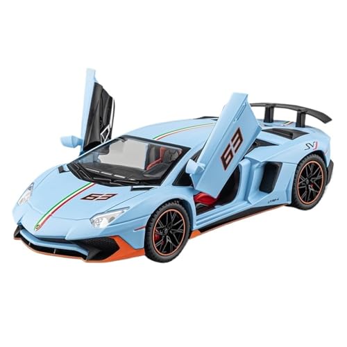 RYUEXING for 1/22 LP780 Sportwagen Simulation Legierung Druckguss Auto Modell Kinder Spielzeug Sammlung Ornamente(Blue) von RYUEXING