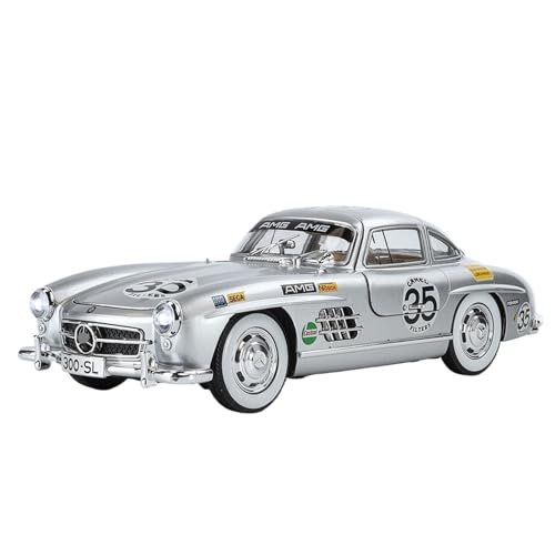 RYUEXING for 1/24 300SL Lackierte Version Klassische Auto Simulation Legierung Auto Modell Spielzeug Sammlung Ornamente(Silver) von RYUEXING