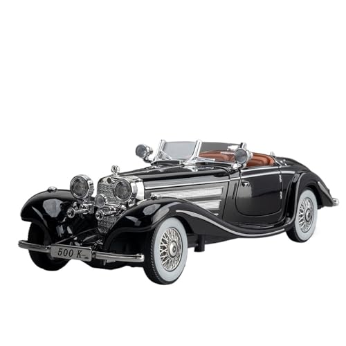 RYUEXING for 1/24 500K Klassische Auto Simulation Legierung Auto Modell Spielzeug Sammlung Ornamente(Black) von RYUEXING
