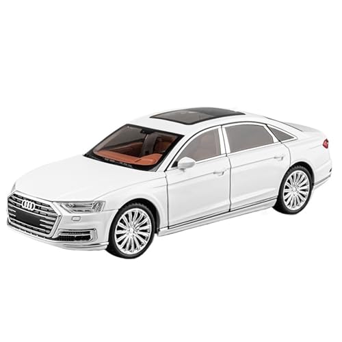 RYUEXING for 1/24 A8 Simulation Legierung Druckguss Auto Modell Kinder Spielzeug Sammlung Ornamente(White) von RYUEXING