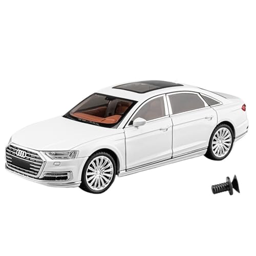 RYUEXING for 1/24 A8 Simulation Legierung Druckguss Automodell Kinderspielzeug Sammlung Ornamente(White) von RYUEXING