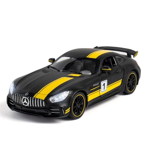 RYUEXING for 1/24 BRT Sportwagen Simulation Legierung Automodell Mit Sound Und Licht Multifunktionale Interaktive Kinderspielzeug-Sammlung Ornamente(Black) von RYUEXING