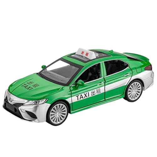 RYUEXING for 1/24 Camry Taxi Simulation Legierung Druckguss Auto Modell Kinder Spielzeug Sammlung Ornamente(Green) von RYUEXING