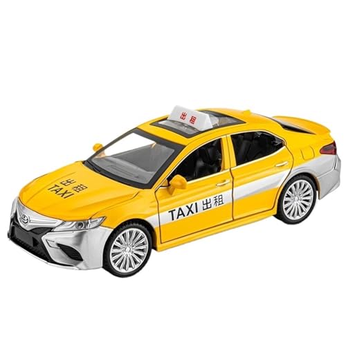 RYUEXING for 1/24 Camry Taxi Simulation Legierung Druckguss Auto Modell Kinder Spielzeug Sammlung Ornamente(Yellow) von RYUEXING