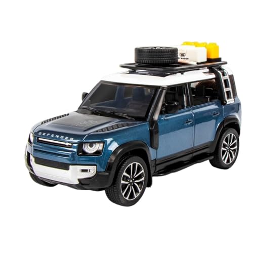 RYUEXING for 1/24 Defender Outdoor-Version Geländewagen Simulation Legierung Druckguss Automodell Kinderspielzeug Sammlung Ornamente(Blue) von RYUEXING
