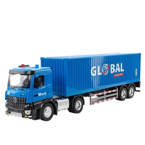 RYUEXING for 1/24 Extended Truck Dump Truck Ölleitung Engineering Fahrzeug Simulation Legierung Auto Modell Ornament Spielzeug(Blue) von RYUEXING