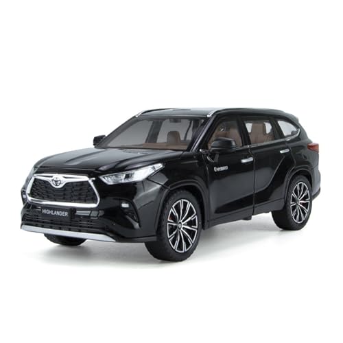 RYUEXING for 1/24 Highlander Geländewagen Simulation Legierung Druckguss Auto Modell Kinder Spielzeug Sammlung Ornamente(Black) von RYUEXING