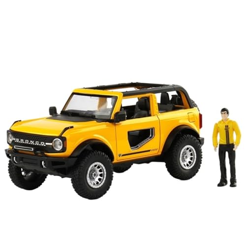 RYUEXING for 1/24 Hippocampus Cabrio Geländewagen Simulation Legierung Druckguss Automodell Kinderspielzeug Sammlung Ornamente(Yellow) von RYUEXING