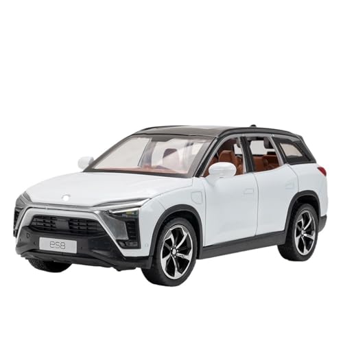RYUEXING for 1/24 NIO ES8 Neue Energie Simulation Legierung Auto Modell Spielzeug Sammlung Ornamente(White) von RYUEXING