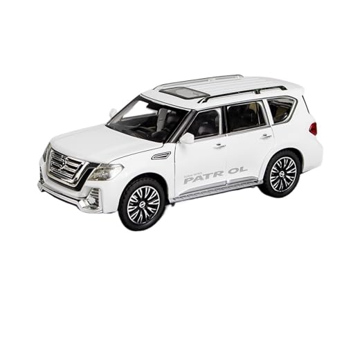 RYUEXING for 1/24 Patrol Geländewagen Simulation Legierung Druckguss Automodell Kinderspielzeug Sammlung Ornamente(White) von RYUEXING
