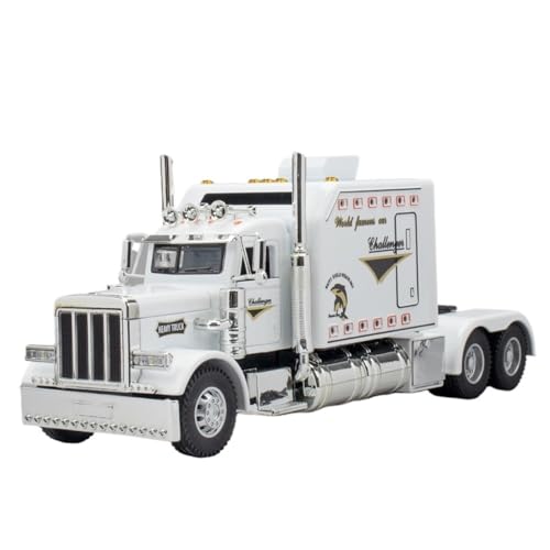 RYUEXING for 1/24 Peter Bilt 389 Amerikanischen Drag Kopf Simulation Legierung Auto Modell Ornament Spielzeug(White) von RYUEXING