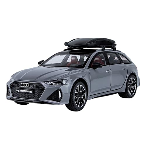 RYUEXING for 1/24 RS6 Auto Simulation Legierung Druckguss Auto Modell Kinder Spielzeug Sammlung Ornamente(Gray) von RYUEXING