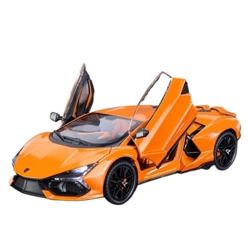 RYUEXING for 1/24 Revuelto Sportwagen Simulation Legierung Druckguss Auto Modell Kinder Spielzeug Sammlung Ornamente(Orange) von RYUEXING