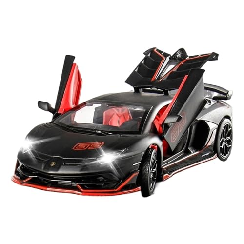 RYUEXING for 1/24 SVJ 63 Sportwagen Simulation Legierung Druckguss Automodell Kinderspielzeug Sammlung Ornamente(Black) von RYUEXING