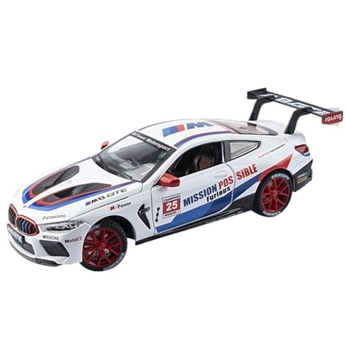 RYUEXING for 1/24 Track Version M8 Sportwagen Simulation Legierung Druckguss Automodell Kinderspielzeug Sammlung Ornamente(White) von RYUEXING