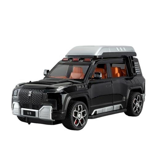 RYUEXING for 1/24 U8 Off-Road Player Version Simulierte Legierung Auto Modell Spielzeug Sammlung Ornamente(Black) von RYUEXING