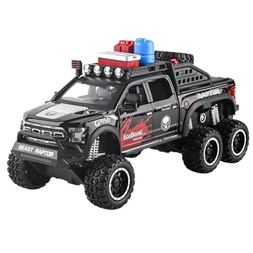 RYUEXING for 1/28 Doppelspray Off-Road Raptor Simulation Legierung Druckguss Automodell Kinderspielzeug Sammlung Ornamente(Black) von RYUEXING