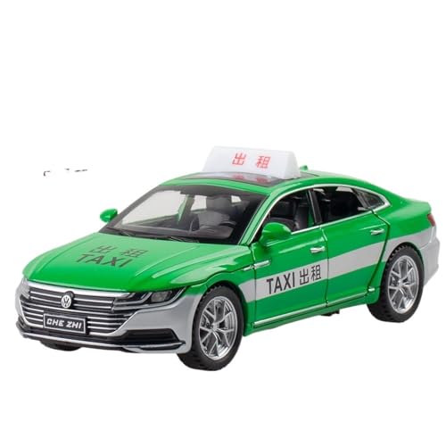 RYUEXING for 1/32 CC Taxi Simulation Legierung Druckguss Automodell Kinderspielzeug Sammlung Ornamente(Green) von RYUEXING