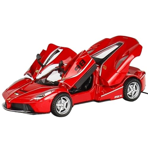 RYUEXING for 1/32 FXXK Tür Sportwagen Simulation Legierung Druckguss Automodell Kinderspielzeug Sammlung Ornamente(Red) von RYUEXING
