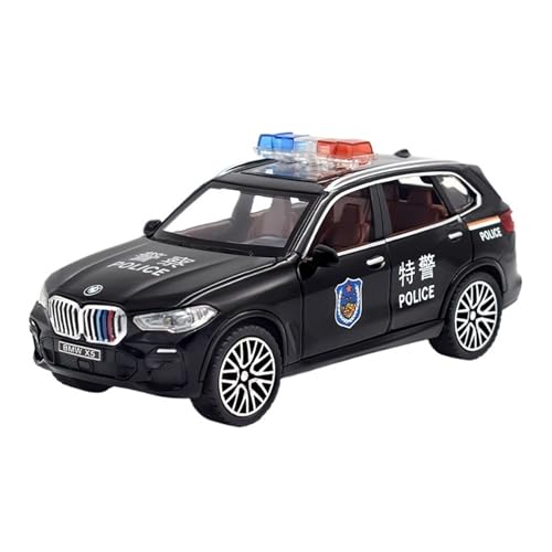 RYUEXING for 1/32 X5 Polizeiauto Nachahmung Simulation Legierung Druckguss Automodell Kinderspielzeug Sammlung Ornamente(Black) von RYUEXING
