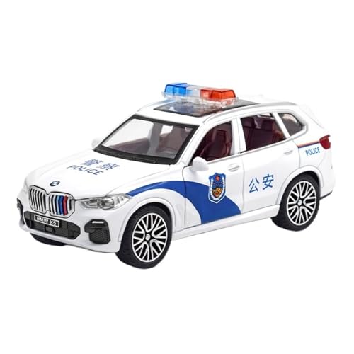 RYUEXING for 1/32 X5 Polizeiauto Nachahmung Simulation Legierung Druckguss Automodell Kinderspielzeug Sammlung Ornamente(White) von RYUEXING