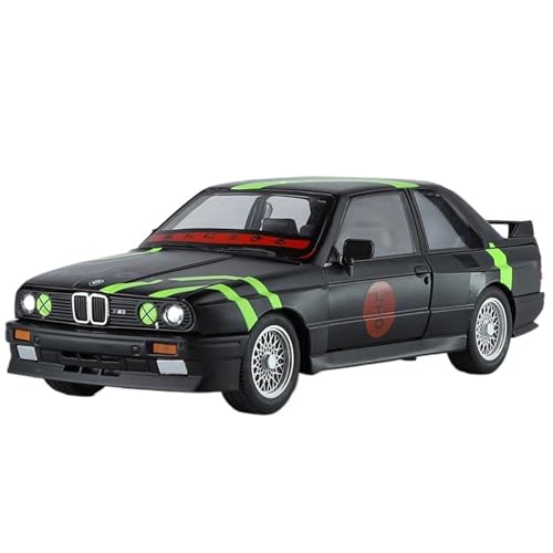 RYUEXING for 1:24 Maßstab M3 Modell Spielzeug Autos Legierung Druckguss Mit Licht Sound Fahrzeug Rad Pull Back Miniatur Auto(Black) von RYUEXING