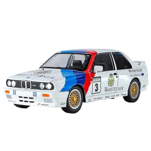 RYUEXING for 1:24 Maßstab M3 Modell Spielzeug Autos Legierung Druckguss Mit Licht Sound Fahrzeug Rad Pull Back Miniatur Auto(White) von RYUEXING