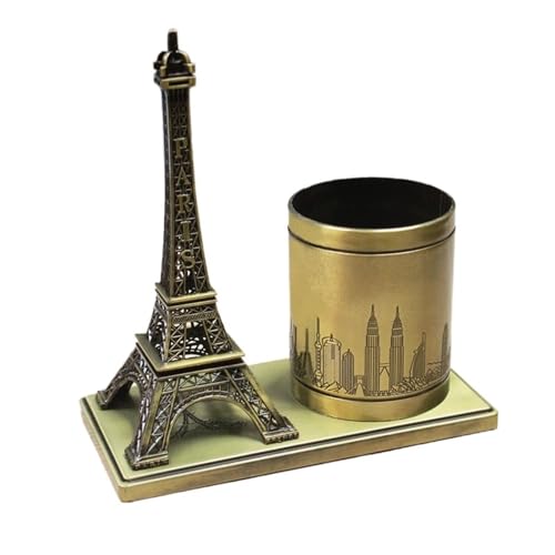 for Kreative Stifthalter Turm Modell Metall Handwerk Studie Büro Desktop Home Dekorationen Ornamente Ornamente von RYUEXING
