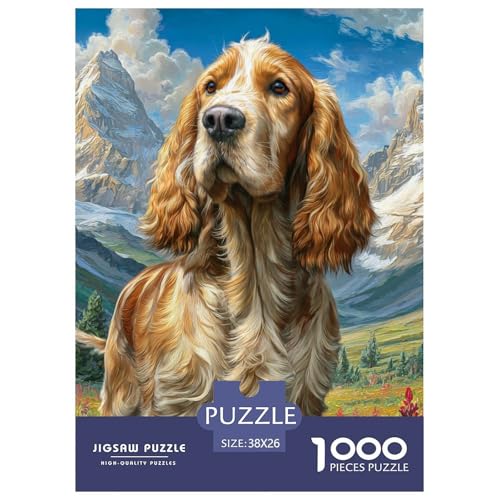 Afghan Hound 1000-teiliges Pet Puzzle Für Erwachsene Und Kinder Geschicklichkeitsspiel Anspruchsvolles Puzzle 38x26cm/1000pcs von RYVABXYAK