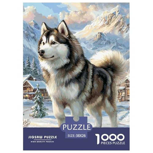 Alaskan Malamute 1000-teiliges Pet Puzzle Für Erwachsene Klassische DIY Herausfordernde 38x26cm/1000pcs Alaskan Malamute 1000-teiliges Pet Puzzle Für Erwachsene Klassische DIY Herausfordernde 38x26cm/1000pcs von RYVABXYAK