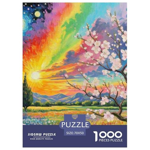 Apricot Blossom 1000-teiliges Flower Puzzle Für Die Ganze Familie Erwachsenenpuzzle Mit Wimmelbild Unmöglich Puzzles 70x50cm/1000pcs von RYVABXYAK