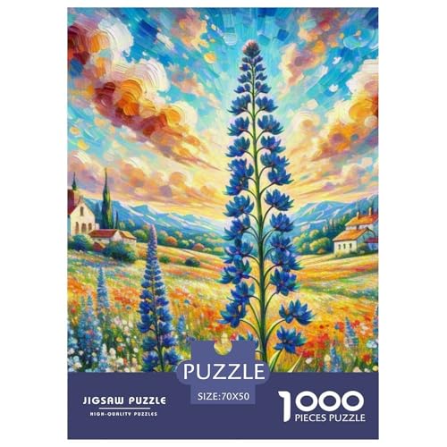 Blue Snowflake 1000-teiliges Flower Puzzle Für Die Ganze Familie Geschicklichkeitsspiel DIY Herausfordernde 70x50cm/1000pcs von RYVABXYAK