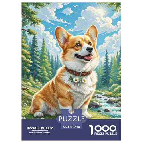 Corgi 1000-teiliges Puzzles Für Erwachsene Klassische Unmöglich Puzzles 70x50cm/1000pcs von RYVABXYAK
