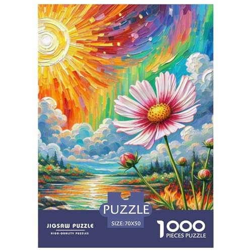 Cosmos Bipinnatus 1000-teiliges Flower Puzzle Für Erwachsene Geschicklichkeitsspiel Anspruchsvolles Puzzle 70x50cm/1000pcs von RYVABXYAK