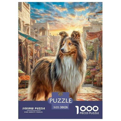 Cute Dog 1000-teiliges Pet Puzzle Familien Geschicklichkeitsspiel Puzzlespiel Themen-Puzzle Mit 38x26cm/1000pcs von RYVABXYAK